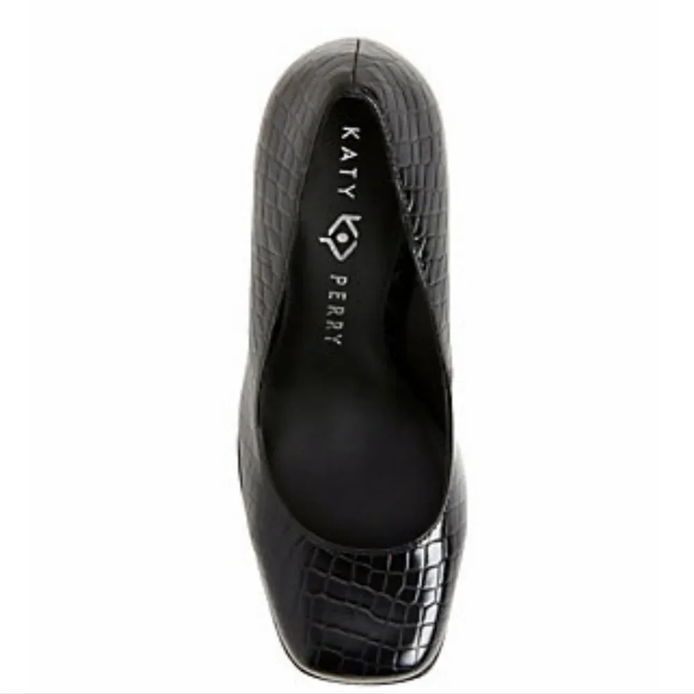 Katy Perry Collections Black Croc Heels - Picture 3 of 5